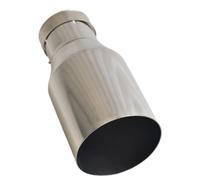 Générique Embouts d'échappement Buse D'admission Et D'échappement De 2,5", Port 4", Tuyau Poli À Angle Droit en Acier Inoxydable Argenté sur Toute La Longueur 9"(IN63-OUT101MM)