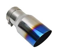 Générique Embouts d'échappement Embout D'échappement 2.5 Pouces Entrée 4 Sortie 7. "de Long en Acier Inoxydable 304 Bouche Inclinée Bleue De Tuyau Do(IN60-OUT115MM)