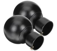 Générique Embouts Décoratifs pour Tringle à Rideaux 28 MM en Fer Forgé Noir Mat Lot de 2 Pièces Têtes Rondes Accessoires Robustes et Résistants à l'usure Maison Bureau