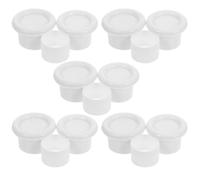 Générique Embouts Décoratifs pour Tringle à Rideaux en Plastique Blanc 5 Pièces Adaptés aux Barres de Penderie et Tringles à Linge Montage Rapide