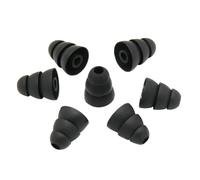 Générique Embouts d'oreille en Silicone Noir Taille L 3,8 Mm, Triple Couche, Coussinets Doux et Solide pour Écouteurs, Usage Prolongé, Protection Confortable