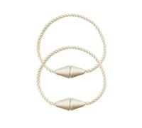 Générique Embrasses De Rideaux Magnétiques, 2 Paquets, Dos en Corde, Décoratifs Tissés, for Décoration Fenêtre(Beige-2pcs)
