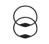 Générique Embrasses De Rideaux Magnétiques, 2 Paquets, Dos en Corde, Décoratifs Tissés, for Décoration Fenêtre(Black-2pcs)