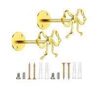 Générique Embrasses décoratives pour Rideaux - Décoration Murale en avec Nœud Papillon, 2 Pièces | Embrases Métalliques pour Rideau - Idéal pour Balcon Entrée Salon Bureau et