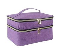 Générique Embroidery Craft Organizer - Sewing Basket for Double Layer | Waterproof Fabric with Two Way Zipper, Large Capacity Case, Storage Box, Handy Tool Holder for Needles
