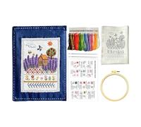 Générique Embroidery Stitchs Book For Beginners And Adults, DIY Stitchs Embroidery Books | Compact Notebook With Needle And Thread For Beginners Craft Lovers