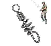 Générique Émerillons pour la pêche, Anneau Solide en - 10 pièces émerillons de pêche à roulement Haute résistance,Émerillons de Solides en Acier Inoxydable pour Les Amateurs de