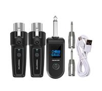 Générique Émetteur et récepteur de - Adaptateur de Microphone à condensateur sans Fil 10 canaux, Ensemble émetteur et récepteur Rechargeable, Signal Haute fidélité Stable | Solution de sans Fil Port