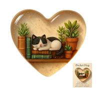 Générique Émotion Carte de Poche - Message Apaisant Cadeau Symbolique - Carte Pochette Cœur 3D Mini Câlin | Pour Lui Elle Adolescents Famille Étudiants Amis Anniversaire Noël Pâques