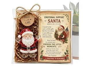 Générique Emotiõnal Šupport Santa Acrylic - Cute Mini Christmas Keepsake | Portable Comfort Charm, Handheld Decor, Festive Pocket Pal, Lightweight Ornament, for Holiday Cheer, Gift for