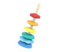 Générique Empileur d'Anneaux - Empileur d'Anneaux Tournants pour Bébé - Cubes d'Activités Tour Arc-en-Jeu Sensoriel pour Trier et Développer la Motricité Fine Cadeau d'anniversaire
