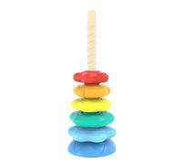 Générique Empileur d'Anneaux | Empileur Rotatif d'Anneaux,Cubes d'Activités Tour Arc-en-Jeu Sensoriel pour Trier et Développer la Motricité Fine Cadeau d'anniversaire