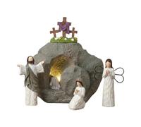 Générique Empty Tomb Easter Decoration Statue - Resin Nativity Figurine | 17x17x6cm Christian Home Ornament Centerpiece Shelf Mantle Spring Holiday Religious Display Faith Symbol Decor