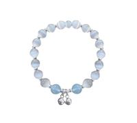 Générique En 4 Inoxydable 4 Anneaux Design Grey Hand String All Matching Temperament Student 4 Hommes Naturelle Bracelet (Blue, One Size)