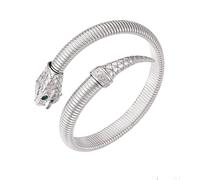 Générique en acier inoxydable, Design serpent, Zircon, avec pierres, élégant, pour un usage quotidien, chaîne en