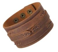 Générique en chaîne en Cuir tressé, inspiré du Punk, ajout de Mode, Ajustement Confortable, Traditionnel en chaîne en Cuir véritable