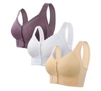 Générique en Coton Accouchement - Soutien-Gorge Respirant à Fermeture Frontale pour Personnes âgées, sans Armatures, pour Femmes âgées Body Amincissante Plat (PP3, 50)