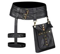 Générique en Cuir en Cuir Sac de Ceinture de Ceinture - Pack Fanny avec Sangle réglable, Accessoires de Costumes Steampunk médiéval, Support de téléphone Mobile, Sangle réglable