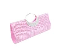 Générique En Cuir Pour plissé en satin pour femme, pochette, sac à main Cas Infirmier (Pink, One Size)