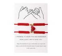 Générique En Mm Connecté Jonc Perles Bijoux Bracelets His And Hers Adjustable 8 Love Heart Bracelet Jewelry En Couple Bracelet Anneaux (D, One Size)