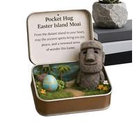 Générique en Peluche de Pâques - La Douce Miniature dans Une Boîte,Un Jouet d'Inspiration avec Une Carte | pour l'Affirmation Entre Amis la Garniture de Panier de Pâques et la Fête