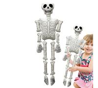 Générique en Peluche Squelette - 37 Pouces Figure d'os Blanche PLLUSH | d'oreiller d'halloween | Décoration à la Main Douce | Affichage de l'étagère Prop | Décor de Festival Effrayant pour la ma