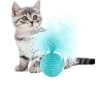 Générique en Plumes pour Chats d'intérieur, Jouet pour Chat en Forme de Boule de Plumes, interactifs pour Chaton - Boule de de Chat, d'entraînement pour Chatons, pour l'exercice, la c