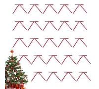 Générique en Velours pour Sapin de Noël - Décorations Vintage en Ruban pour La Maison,24 Pièces Rétro Décoration Noël | pour Fenêtre Extérieur Intérieur Clôture Cheminée Salon Mariage Fête