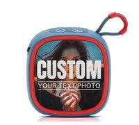 Générique Enceinte Bluetooth Portable, Enceinte Mini à Motif Personnalisé, Haut-Parleur 48mm, TWS, Bluetooth 5.3 (15m), 9.03x9.03x5.35cm, Batterie 500mAh pour Extérieur & Cadeau