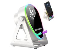 Générique Enceinte Induction pour Smartphone,Rotation À 180 Degrés avec Amplificateur Stéréo Lumineux - Enceintes Portables avec Chargeur | pour Cadeaux Noël Anniversaire Hommes Femmes