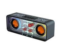 Générique Enceinte Portable - Éclairage Double Audio,Enceinte Design Transparent RGB pour Intérieur, Extérieur, Jardin, Fête