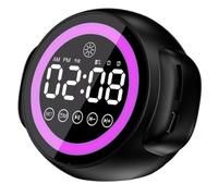 Générique Enceinte Réveil Haut-Parleur sans Fil 3,58x2,99 Pouces | Lecture De Carte TF Affichage Numérique HD Réveil Intelligent Avec Vocal Pour Table De Nuit, Chambre, Nuit,