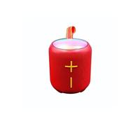 GENERIQUE Enceinte sans fil Bluetooth autonomie 4 h lumiere multicolore fonction radio - Rouge