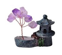 Générique | Énergétique en Améthyste Reiki - Petite Figurine de Collection de Bureau Énergie Positive Décoration Maison Idée Cadeau pour Anniversaire Mère Hommes Femmes