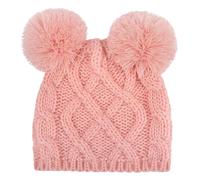 Générique Enfant d'hiver Chapeau en Peluche Bonnet à Ourson Mignon Pompon pour Femme Bonnet de Doux et Chaud Bonnet de Causal Élégant