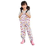 Générique Enfant en Bas Âge Enfants Garçons Filles Pluie Neige Salopette Coupe-Vent Imperméable Boue Combinaison Tenues Mélange De Polyester Imperméable Jour De Pluie Filles (Multicolor 6-7 Years)