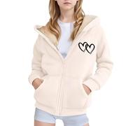 Générique Enfant Fille Garçon Blouson Polaire Veste flanelle légère doux mi saison zippé Temps Libre Outdoor Basic Sweats Idéale pour l'Automne et l'Hiver Veste polaire unie à fermeture éclair