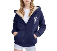 Générique Enfant Fille Garçon Blouson Polaire Veste flanelle légère doux mi saison zippé Temps Libre Outdoor Basic Sweats Pour course à pied, marche, randonnée Bebe Fille Veste Polaire Dessin Animé