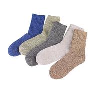 Générique Enfant Fille Paillette Chaussettes respirantes en peluche et isolantes épaisses multicolores assorties pour femmes Marron Enfant (Blue, One Size)