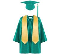 Générique Enfant Garçon Fille Uniforme Graduation Tenue Etudiant Maternel Elémentaire Cosplay Combinaison Robe Lauréat & Chapeau Célibataire Vêtement Diplômé 2-12 ans