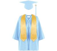 Générique Enfant Garçon Fille Uniforme Graduation Tenue Etudiant Maternel Elémentaire Cosplay Combinaison Robe Lauréat & Chapeau Célibataire Vêtement Diplômé