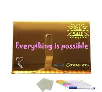 Générique Enfant Light Up Drawing Board Transparent Writing Board For Kids Diy Craft Stationery Usb Powered Glow Message Tableau (1 Planche à Dessin + 7 Pinceaux + 1 Chiffon + Support)