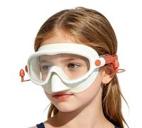 Générique Enfant Lunettes de Piscine avec Cache-nez | Angle Large 180° Anti-Buée Infroissable,Coque Anti-Fuite Sans Noeud dans les Cheveux | Fille Garçon 4-16 Ans Lac Étang Plongée Palmage