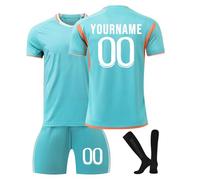 Générique Enfant Maillot de Football 24/25 Nouveau Ensemble de Foot Enfant et Homme Nom et numéro Personnalisés Home Away Équipement Football Entrainement T-Shirt et Short Chaussettes Gifts 03