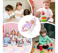 Générique Enfant Réaliste Fille,Réaliste Lavable 30 cm avec Corps Complet et Lapin | s Vives,Cadeau pour Fille Amie Enfant Adolescent Noël Anniversaire Maison Voiture