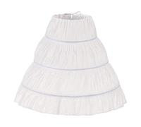 Générique Enfants 3 cerceaux Petticoat Filles Crinoline Jupons sous 4-14 Ans Filles Princesse/Robe de Cérémonie Jupon pour Fille Blanc Jupon sous Vêtements Crinolines sous-Jupe Taille Réglable