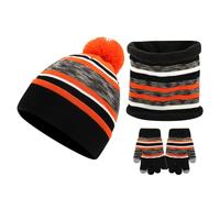 Générique Enfants Bonnet Écharpe Et Gants Ensemble 3Pcs Chapeau Hiver Gant Enfant Garcon 8 Ans Écharpe Fille Echarpe Bebe 6 Mois 5 Avec Doublure Double Épaisseur (Le noir,Taille unique)