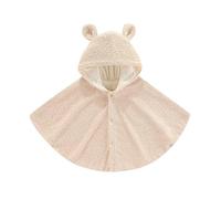 Générique Enfants Cape à Capuche Chaude Automne Hiver Capuche Laine Doux Poncho Cape Tout-Petits Manteau à Capuchon Coupe-Vent Mignon Bébé Cape Poncho en Plein Air pour Bébés Filles Garçons 0-3 Ans