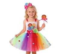 Générique Enfants Deguisement Cosplay Robe de Princesse Soirée Tulle Robes en Tutu Rouge Robes de Carnaval Fête Candy Sirène Petite abeille Princesse féérique Costume pour Bébé Enfant Filles