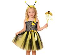 Générique Enfants Deguisement Cosplay Robe de Princesse Soirée Tulle Robes en Tutu Rouge Robes de Carnaval Fête Candy Sirène Petite abeille Princesse féérique Costume pour Bébé Enfant Filles